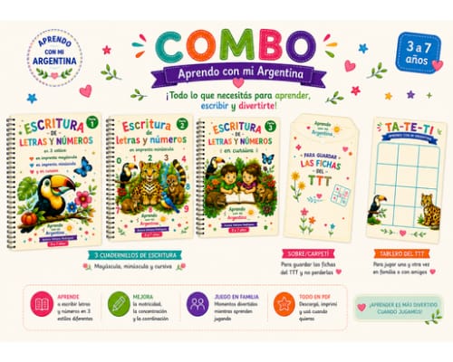 Combo Escritura 3-7 años