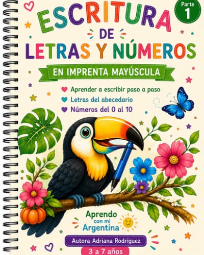 Prepará a tu hijo para la escritura / combo 3-7 años-imprenta mayúscula, minúscula y cursiva