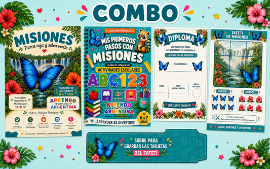 Desarrollá su creatividad y refuerza la escuela, mientras aprende/ Combo Misiones 6-7 años