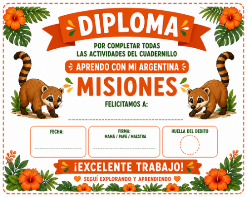 COMBO MISIONES 8-9 

Aprender las primeras habilidades
y descubrir Argentina jugando.
Más de 100 actividades educativas + juego didáctico Memotes + diploma de finalización, todo en formato PDF imprimible para utilizar las veces que quieras.